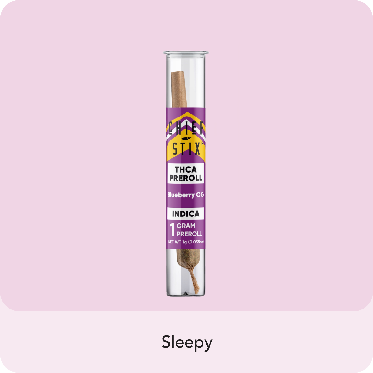 Blueberry OG THCp 1g preroll made with organic American hemp, rolled in a Zig Zag cone, featuring berry-rich flavor and energizing effects