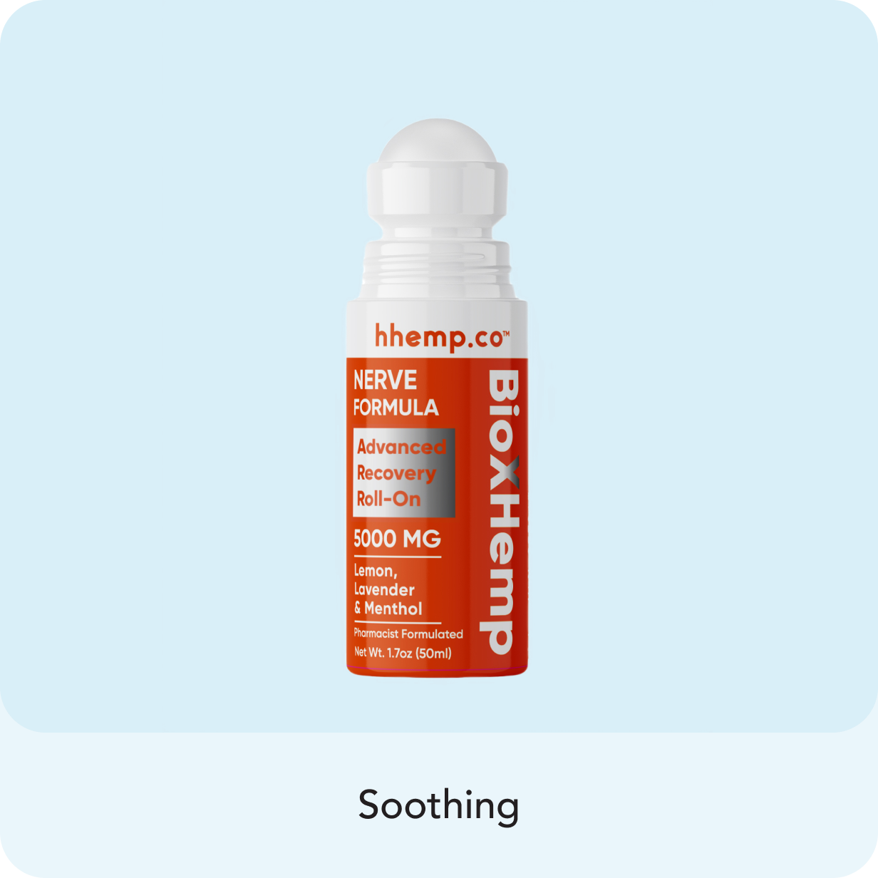 5000MG CBD Muscle and Joint Relief Roll-On – Lemon, Lavender, and Menthol blend with fast-acting, mess-free rollerball application for pain relief.